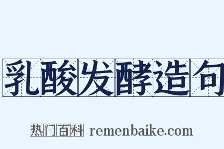 乳酸发酵造句是什么意思的图片